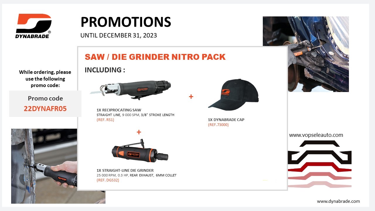 Promo fierastrau & polizor 22DYNAFR05,  Dynabrade